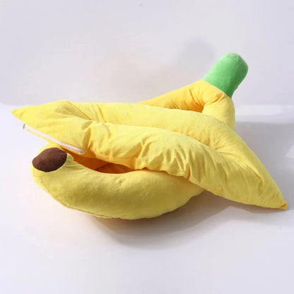 Bed Yellow Banana Cute Soft Pet Bed